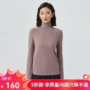 哥弟真的好（GIRDEAR）女裝高領(lǐng)蔥紗羊毛打底針織衫女A300975 香芋紫 S (2碼)