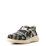 ariat 男式 Hilo 黑色休閑鞋 黑白法蘭絨毛毯/黑色麂皮 8.5 寬版