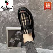 西域駱駝2025高端春夏一腳蹬休閑運(yùn)動(dòng)科技布低幫男士超輕透氣男鞋 格子 皮鞋碼-駱駝官方品牌官網(wǎng)旗 40