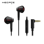 漫步者（EDIFIER）HECATE GM180 平頭塞半入耳式立體聲手機音樂游戲耳機 帶麥帶線控 3.5mm有線半入耳式 黑色