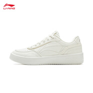 李寧板鞋女鞋百搭透氣小白鞋耐磨運動(dòng)休閑鞋 【蘇酥】香檳白(112款)-6 37