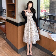 HUALIN FASHION甜辣風(fēng)長(zhǎng)袖針織開衫外套鏤空打底襯衫春季新款包臀半身裙三件套女 2037外套(版)高質(zhì)量 S