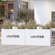 豫鼎友戶(hù)外花箱花槽定制市政道路廣場(chǎng)花壇花盆隔斷圍欄花槽組合家用花盆 白色*長(cháng)30.寬30.高60cm