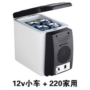 汽車(chē)車(chē)載冰箱家車(chē)兩用迷你小冰箱專(zhuān)用6升大容量12V制冷冷藏冰柜 白色(12v小車(chē)+220v家用) 6L 6L 奇瑞瑞虎3X5X艾瑞澤瑞虎357E5風(fēng)