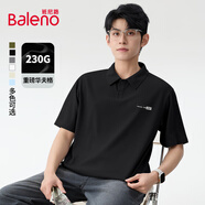 班尼路（Baleno）華夫格polo衫男夏季重磅寬松休閑短袖男士高級感小眾翻領(lǐng)上衣男款