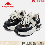 Kappa Kidskappakids兒童鞋子女童跑步鞋2025春秋中大童網(wǎng)面透氣男童運(yùn)動(dòng)鞋 黑色 26