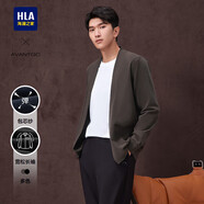 HLA海瀾之家針織開(kāi)衫男春秋輕商務(wù)經(jīng)典系列時(shí)尚外套曠野美拉德