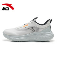 anta kids安踏輕便跑鞋男鞋2025夏季新款網(wǎng)面透氣減震運動鞋軟底舒適跑步鞋 5510-2象牙白/淺青灰/黑 39 現(xiàn)貨速發(fā)