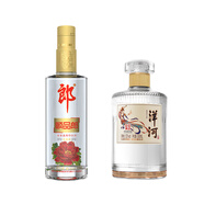 洋河 小飛天 光瓶老字號52度 500ml+順品郎 金蓋480 45度 480mL 1瓶 組合套裝