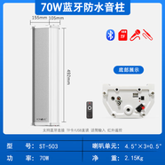先科（SAST）戶外藍(lán)牙防水音柱室外掛墻壁掛式音響功放喇叭套裝音箱學(xué)校操場會議廣播店鋪背景音樂 70W有源藍(lán)牙戶外防水音柱