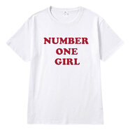 rose樸彩英新單曲number one girl同款純棉短袖T恤女周邊上衣服潮 英文白色 S