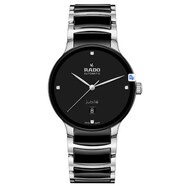 雷達（RADO）瑞士手表Centrix晶萃系列自動(dòng)機械表男女中性款情侶表時(shí)尚腕表 黑色 R30018712