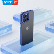 洛克（Rock）適用蘋果16手機殼iPhone15ProMax磨砂硅膠15plus磁吸保護套14max 半透藍舒適膚感不留指紋氣囊抗 iPhone14