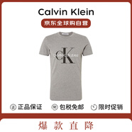 Calvin Klein CK夏季新款運(yùn)動(dòng)潮流高級(jí)輕奢休閑男短袖t恤J30J314314 P2F灰 XL