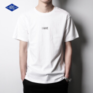 MAD MDNS NESS新款香港潮牌短袖T恤男潮流夏季男士体恤圆领明星同款 白色 175/L