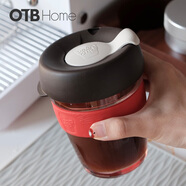 KEEPCUP 玻璃杯咖啡杯便攜女水杯彩環(huán)透明隨手杯隨行杯冷萃外帶杯高顏值 波爾多紅酒-中號340ml
