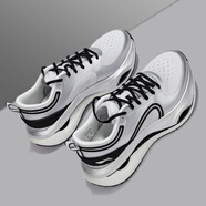 李寧（LI-NING）專柜運動鞋2025春季新品驚鴻女子反光緩震保護跑鞋ARHV002 ARHV002-5靜灰色/銀色 35