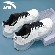 anta kids安踏男鞋運動(dòng)鞋子男2025新款夏季網(wǎng)面透氣男士跑步鞋 5518-5象牙白/一度灰 39