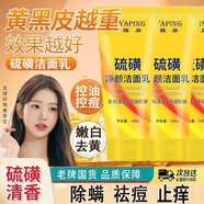 雅屏硫磺除螨洗面奶清爽變白控油去黃祛痘保濕補水煙酰胺 硫磺祛痘祛螨【2支裝】