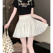 Radinka2025夏新款春田花園芭蕾風(fēng)裙褲防走光小個(gè)子少女感軟妹蛋糕裙MLN 蝴蝶結半身裙 白色 M 【90-105斤】