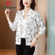 皮爾卡丹夏季短外套大碼雪紡防.曬衣女2025棒球衫薄款外衣外搭時(shí)尚開(kāi)衫上 8035花 5XL