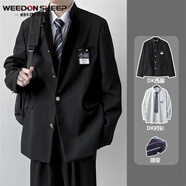威登羊（WEEDON SHEEP）DK制服一套裝熱血高校校服中山裝小西服男女學(xué)院風(fēng)百搭jk班服外套 外套+襯衫【兩件套 2XL