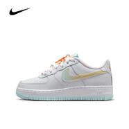 NIKE【滔搏】耐克空軍一號男大童AIR FORCE1復(fù)刻鞋膠底板鞋鉤子小白鞋 IB8890-191 35.5