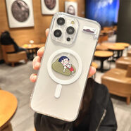 京世MagSafe磁吸適用蘋果15pro手機(jī)殼iPhone16promax保護(hù)套13情侶新款 885磁吸殼-空調(diào)小愛 iPhone16