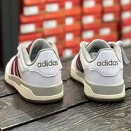 阿迪達斯 （adidas）官方艦店男鞋秋季新款運動鞋NEO防滑耐磨百搭低幫板鞋潮流休閑鞋 JQ3926/白酒紅 39