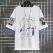 結盟者命運之夜遠坂凜黑貞德Fate stay night衣服男女動漫周邊短袖t恤 01 S