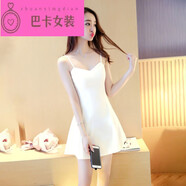 NJTD小個(gè)子連衣裙女夏禮服超短裙145小矮個(gè)子春夏性感女裝公主裙打底 白色 微彈力 均碼 s