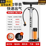 打氣的槍自行車(chē)氣槍打氣筒自行車(chē)家用通用電動(dòng)電瓶車(chē)汽車(chē)高壓泵便攜氣管子籃球充氣泵其他文化用品 【不銹鋼】長(cháng)款高壓表-加粗160PSI【贈送多功能