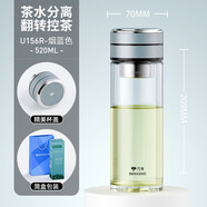 萬(wàn)象（WANXIANG）茶水分離玻璃杯男士便攜泡茶杯 U156R-煙藍色- 520ml 501-600ml