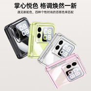 壹鼎富PSD-AL00華為novaflip手機(jī)殼huawei 保護(hù)殼電鍍透明鉸鏈PSD一AL00殼膜一體保護(hù)套PSD-ALOO手機(jī)套 透明軟殼 不帶小屏膜 沒中軸保護(hù) 華為 nova Flip