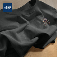 COLORFUL GEMS短袖恤男潮流百搭寬松新款港風(fēng)青少年體恤廣州十三行 500-深灰-【C948】 2XL 140-160斤