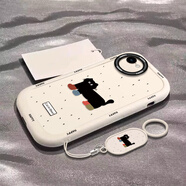 夲貝（taobei） 適用蘋果8plus/7p手機殼 iPhone6/6P全包防摔新款卡通可愛7/8高級感泡芙硅膠軟殼潑墨貓咪男女 【古董白】潑墨貓咪白-贈保護膜-送指環(huán)掛繩 蘋果6plus