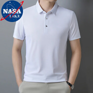 NASALIKE短袖T恤男士夏季薄款寬松工作服打底衫純色體恤百搭休閑時尚上衣 白色 【冰感透氣，男女同款】 2XL 【140-160斤】