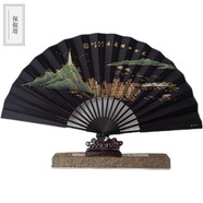 王星記折扇碳纖維杭州扇子男扇折扇古風(fēng)中國風(fēng)折扇好開(kāi)合順滑男生 9寸-杭州西湖保俶塔-30cm
