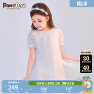 PawinPaw【晶耀系列】卡通小熊童裝女童網(wǎng)紗禮服連衣裙公主裙