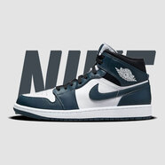 耐克（NIKE）【潮】Air Jordan aj1板鞋男女新款高幫休閑跑步運(yùn)動(dòng)耐磨籃球鞋 554725/554724-411 37.5 GS