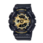 卡西歐BABY-G系列腕表 BA-110X-1AJF 黑色（金色表盤）