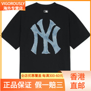 MLBMONOGRAM 老花系列紐約洋基隊(duì) SS25 百搭經(jīng)典純色簡(jiǎn)約寬松休閑時(shí) 黑色 M