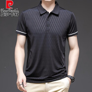 皮爾卡丹（pierre cardin）2025運動休閑POLOT恤冰絲短袖男T恤高爾夫羽毛球網(wǎng)球運動品質(zhì)polo 黑色-A902 L