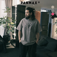 潘·麥克斯（PANMAX）PANMAX潮牌大碼男裝2025夏季新款字母印花百搭短袖寬松純棉T恤男 水墨灰 4XL