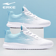 鴻星爾克運動(dòng)鞋輕便皮面男鞋2026新款冬季防滑網(wǎng)面跑步鞋軟底厚底慢跑鞋子 3296爾克白藍(飛織鞋面-四季款) 40 品質(zhì)保障