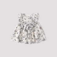 巴厘小豬女寶寶連衣裙夏季背心裙小女孩無(wú)袖薄款亞麻兒童公主裙女童裙子 時(shí)光清淺 80