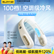 索盈【100檔無(wú)極調速】掛脖風(fēng)扇小型小風(fēng)扇風(fēng)寶隨身靜音便攜無(wú)葉usb頭戴空調辦公室制冷大風(fēng)力超長(cháng)續航 【頂配白】20倍大風(fēng)力丨100檔無(wú)極調速