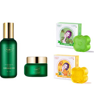 靈詩(shī)蜜兒活顏煥膚精華露補水保濕滋潤改善干燥細膩肌膚多效合一 1精華露120ml+面霜50克+皂2