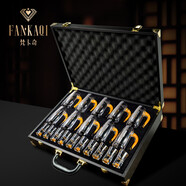 梵卡奇（FANKAQI）金箔白酒杯套裝分酒器家用小酒杯酒壺高檔酒具送長(cháng)輩喬 金箔尊貴皮箱裝【10壺10杯】