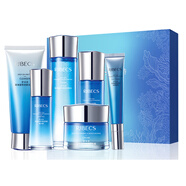 伊貝詩(shī) 深海凝萃彈潤嬌顏保濕水乳化妝品護膚套裝 (潔面乳+水+乳+霜+精華液+眼霜)